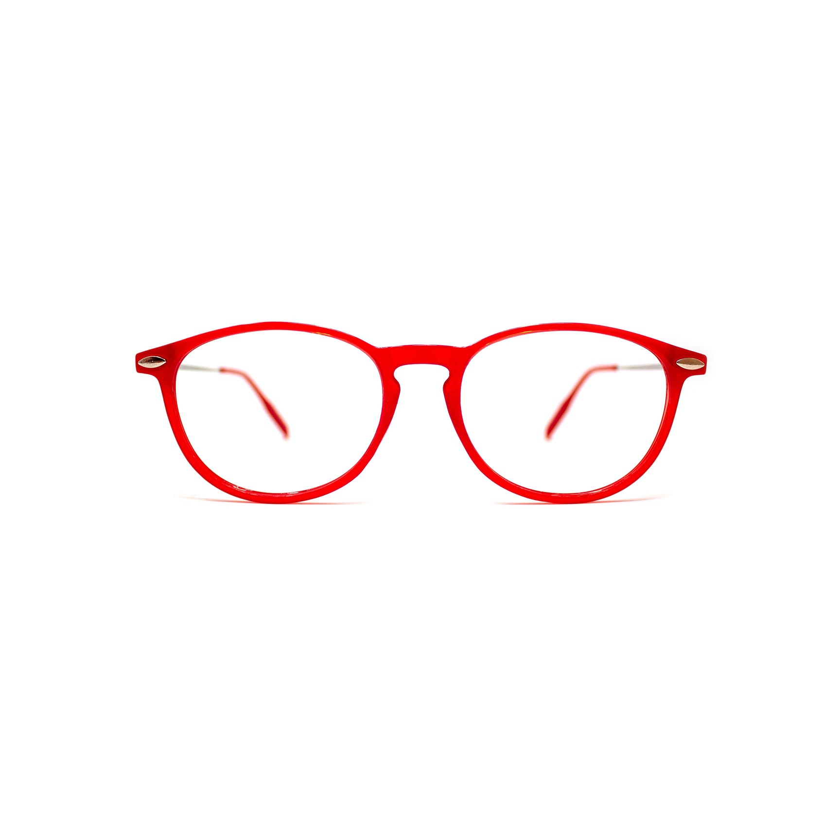 Gafas modelo Timón vista frontal en color rojo