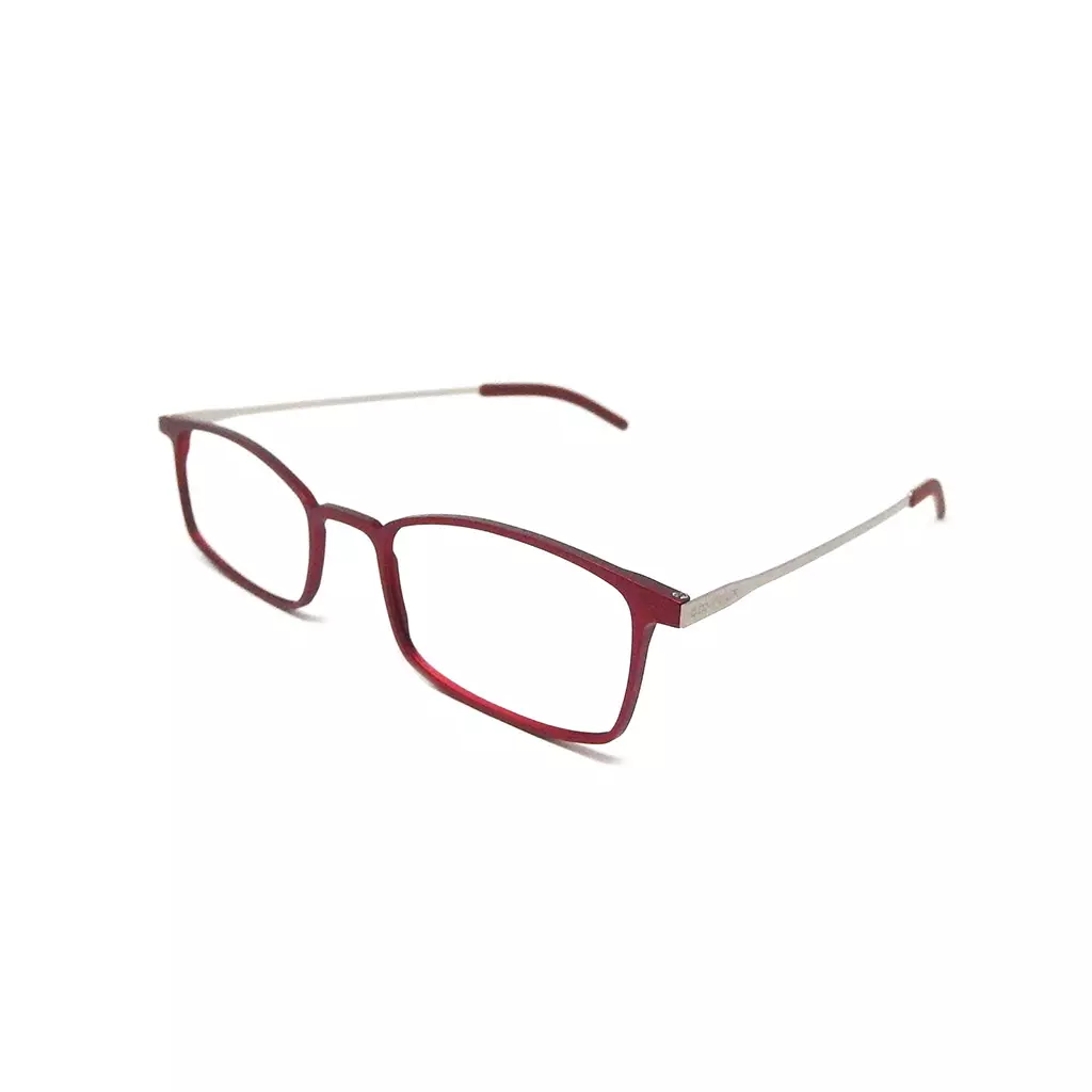 Gafas de lectura modelo Zinc vista lateral en color rojo